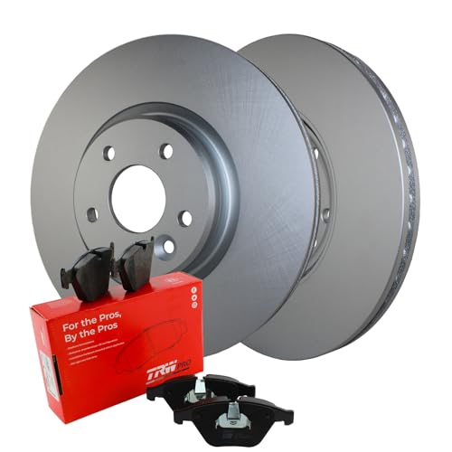Bison Performance Coated Vented 320mm Disc Rotors And Trw Pro Low-metallic Sl...
