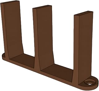 Sliding Closet Door Floor Guide Bracket | Universal Fit for 1-3/8" Width Bypass Doors (Brown) | Grovers Home Solutions
