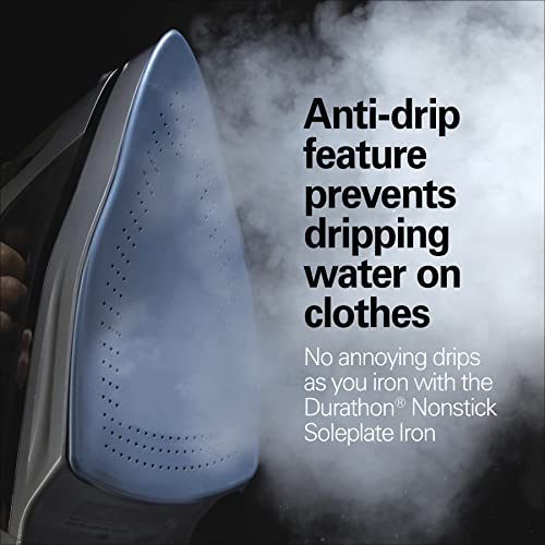 Hamilton Beach 19901 Steam Iron & Vertical Steamer For Clothes With Scratch-Resistant Durathon Soleplate, 3-Way Auto Shutoff, Anti-Drip, Digital Temp. Control, 8’ Retractable Cord thumb #6