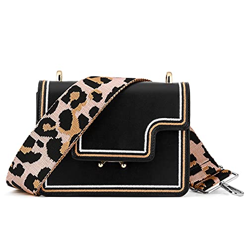 Image of Silvery Buckles Wide Shoulder Strap Adjustable Replacement Belt Crossbody Canvas Bag Handbag