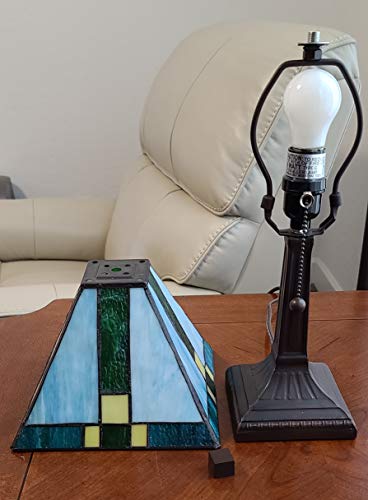 Amora Lighting Tiffany Style Table Lamp Mission Stained Glass Am354Tl08 #TOP5