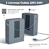 3000W Step Up Transformer 110v to 220v Converter, Heavy Duty Voltage Converter 110v-120v to 220v-240v with Dual Outlets, Overload Protection & Ultra-Quiet for Home Appliances, Grey Blue