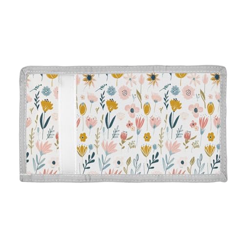 ALAZA Kids Wallets for Boys Girls Toddler Trifold Wallet Children Small Fresh Flower with Zipper Coin Pocket2