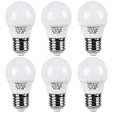 TORCHSTAR 5W A15 LED Light Bulb, 40W Equivalent Refrigerator Bulb, 450lm, Omni Directional, E26 Base, 5000K Daylight for Ceiling Fan, Desk Lamp, Floor Lamp, Pack of 6