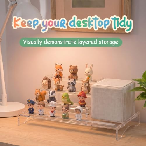 Clear Acrylic Shelf Compatible with Toniebox 1 and 2 Player 3 Tier Magnetic Desktop Storage Organizer Charger Dock Holder for 15 to 20 Story Character Figures Kids Room Nightstand Display Rack - Image 6