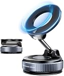 Nano Gel Suction Cup Car Mount, Magnetic Phone Holder for Your Car/Gym/Shower, 360° Rotating Foldable Car Phone Mount Compatible with iPhone 16 Pro Max 15 14 13 12 Plus & Android for Magsafe