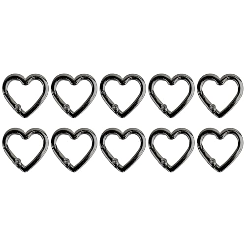 prendre 10�Z�b�g �L�[�z���_�[ �`���[�� �n�[�g�^ 2�T�C�Y �I�ׂ� ���킢�� �X���[���T�C�Y 21mm 25mm ���� �t�b�N �i�u���b�N/��T�C�Y10�j PR-HCARAST-25-BK