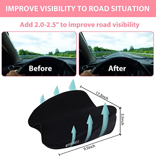 Efforest Car Seat Cushion For Driving, Memory Foam Car Seat Cushion, Driver Seat Cushion For Tailbone Pain Relief, Car Lumbar Support For Driving Seat, Car Booster Seat For Short Drivers, Car Seat Pad #TOP4
