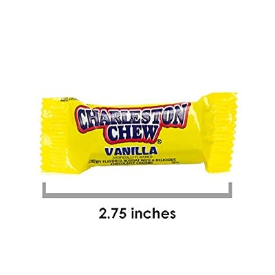 Charleston Chew Chocolate Coated Chewy Nougat Bars - Peanut Free, Gluten Free - Individually Wrapped Old Fashioned Chocolate Candy - Vanilla, Pack of 120