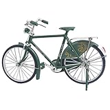 Ailejia Vintage Metal Bicycle Ornaments Desktop Mini Retro Style Alloy Classical Bike Toy Figurines Bike Home Decoration for Children Toys Gifts (Men's Bike Green)