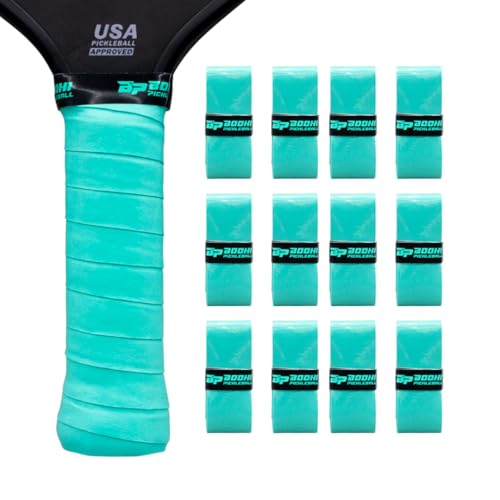 Bodhi Performance PROtack Premium Pickleball Overgrips (Teal, 12-Pack)