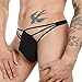 Men'S Thongs Stretchy Elastic Waistband Exotic Lingerie Sexy Funny Classic Male Athletic Fashion Comfort Supporter Home Wear Black