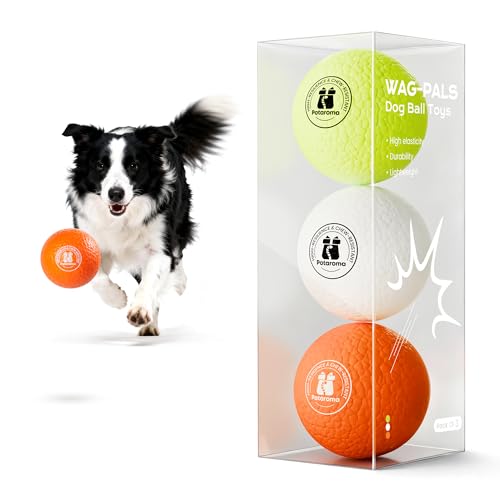Image of Potaroma Dog Toy Balls 3 Pack, E-TPU Bouncy Pet Fetch Balls for All Breeds