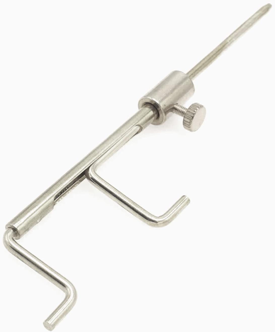 Silver Violin Sound Post Tool Set Include S Style Sound Post Setter & Sound Post Gauge & Retriever Clip Violin Parts & Accessories Stainless Steel with Rubber Grip 4pcs