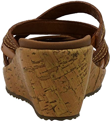 Skechers Women's Beverlee-Tiger Posse Wedge Sandal, Brown/Natural, 11