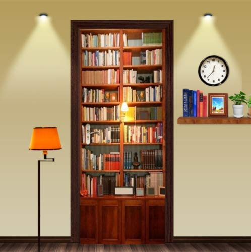 FLFK 3D Libreria retrò Autoadesiva Adesivo per