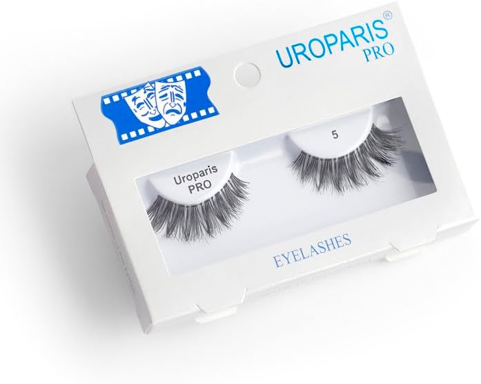 PRO 5 Eyelashes for Women — Handmade Eye Lashes | Lightweight False Lashes with Premium Virgin Hair | Invisible Band | For Glam Look & Enhance Beauty (Black) - 1 Pair