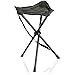 com-four® Dreibeinhocker, praktischer Campingstuhl mit Tragetasche, Faltbarer 3-Bein-Hocker für Camping, Strand, Urlaub und Outdoor-Aktivitäten (01 Stück - Schwarz 55cm)