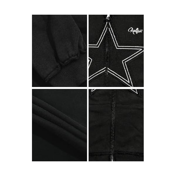 Aelfric Eden Star Zip Up Hoodie Vintage Washed Oversized Graphic Hoodies Streetwear Hooded Sweatshirts Jackets Unisex - Image 6