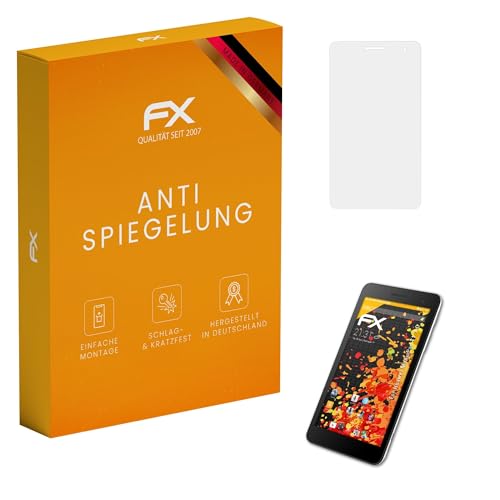 atFoliX Panzerfolie kompatibel mit Huawei MediaPad T1 7.0 Schutzfolie, entspiegelnde und stoßdämpfende FX Folie (2X)