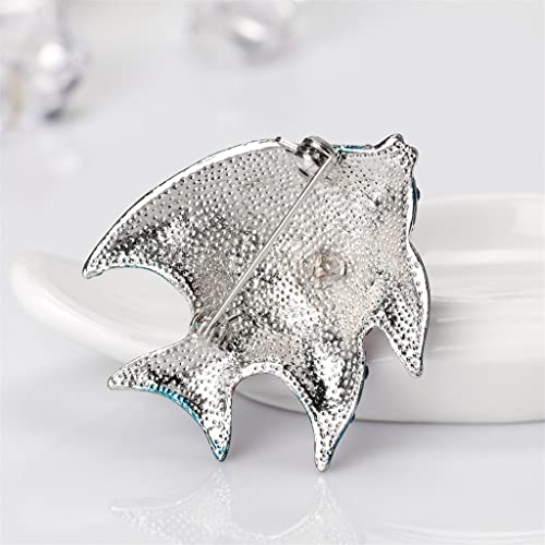 Smljlq Colorful Rhinestone Goldfish Brooches Zinc Alloy Animal Pin Women's Jewelry Brooch Pin Garment Accessories (Color : A, Size : One Size) #TOP5