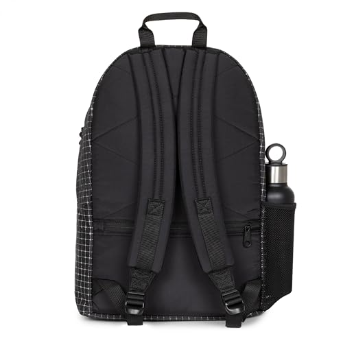 Image of EASTPAK Padded Double - 24L Squared Backpack with Dual Front Pockets, 13 inch Laptop Sleeve, Bottle Holder & Padded Straps, Refleks Space Black