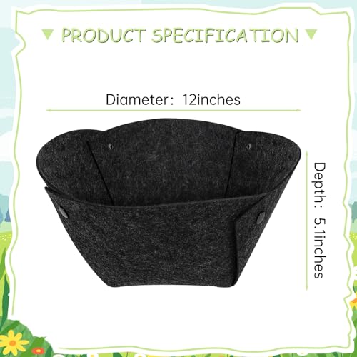 NNG 6 Pcs Round Fabric Planter Basket Liner,12 inch Coco Fiber Replacement Liner Felt Liners for Hanging Basket,Coconut Liners Alternative for Garden Wall Hanging Planter Flower Vegetables - Thumbnail 2