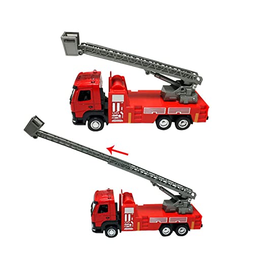 Brinquedo de carro de caminhão de bombeiros - Alloy Firetrucks Preschool Learning Toy com Pullback M