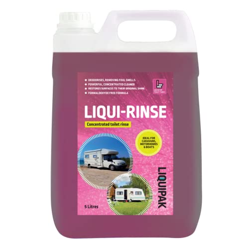 Liquipak Caravan Toilet Fluid Rinse Chemical Blue 5l Pink 5l For Caravan Camper Motorhome Boat Liqui Bloo Rinse Formaldehyde Free 2x5l