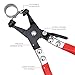 Hose Clamp Plier Repair Tool with Swivel Flat Band for Removal and Installation of Ring-Type or Flat-band Hose Clamps in Automotive Coolant Radiator Heater and Water Hose…