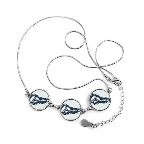 Collier avec pendentif rond imprimé graffiti et chaîne fine ajustable pour amateur de hip-hop