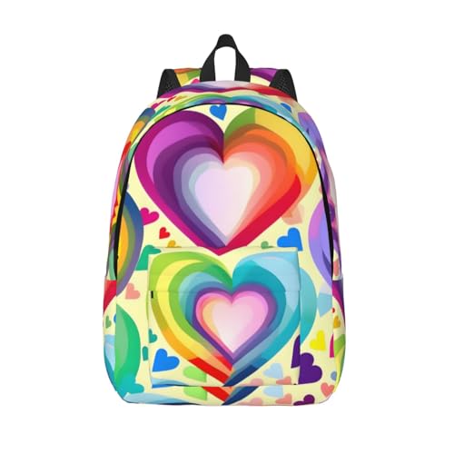 Sac à dos ordinateur portable imprimé cœurs pour vos voyages, affaires et sorties week-end
