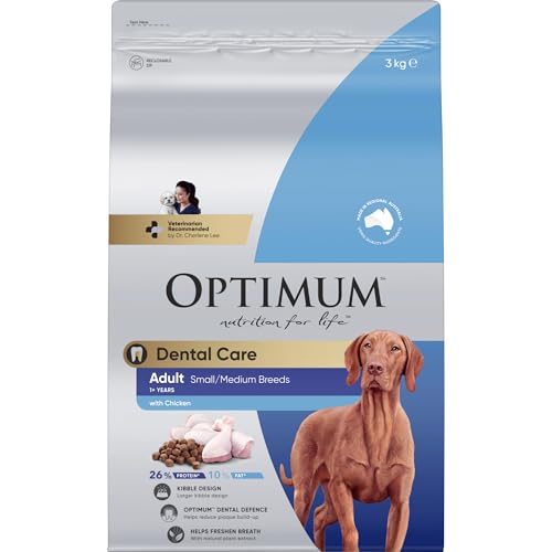 Optimum Adult Dental All Breed Dry Dog Food with Chicken 3kg, 4 Bags