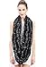Lina & Lily Musical Note Print Women's Infinity Scarf Lightweight (Black)