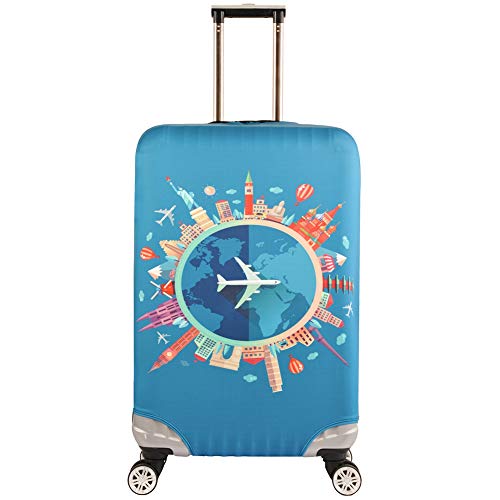 Thursday April Equipaje de Mapa de Viaje Maleta Elástica Funda Protectora Maleta Trolley Funda Protector de la Cubierta(Viaje, L (25''-28'' Maleta))