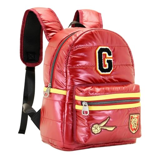 Harry Potter-Mochila Fashion Padding, 24 x 32 cm, Capacidad 12 L, Rojo G