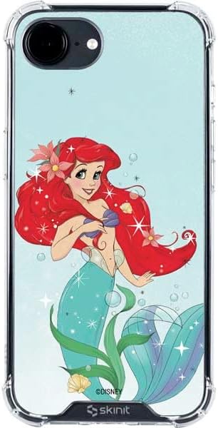Skinit Clear Phone Case Compatible with iPhone 16e - Officially Licensed Disney The Little Mermaid Ariel Sparkles Art Design
