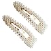 2PCS Sweet Imitation Pearl Hair Clips Hairpin Simple Fashion Alloy BB Hairgrip Hair Accessories for Girls Women (Drop-shaped, Gold)