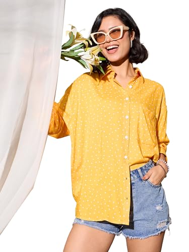 Image of barcino Fuchsia Tropical Floral Oversized Shirt
