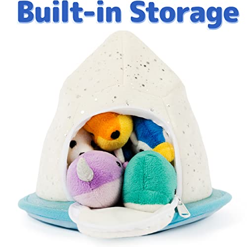 Prextex Kids Bundle - Remote Control Car (2 Pack) And Iceberg Plush Stuffed Animal Toy Gift Set For Kids - Birthday & Christmas Gifts For Boys & Girls #TOP6