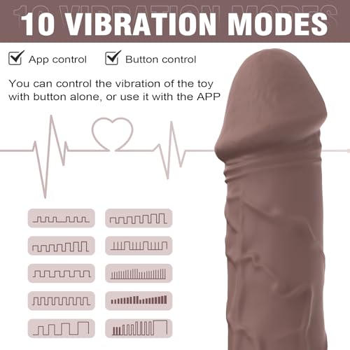 7-Inch-Realistic-Silicone-Dildos-Anrivelia-App-Control-G-Spot-Dildo-Vibrator-Tits-Clits-Clitoris-Vibrating-Flesh-Wand-with-10-Vibrating-Modes-for-Women-Adult-Sex-Toys-for-Female-Sex-Pleasure