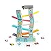 WFF Spielzeug Holzschienengleiter Spielzeug - Kleinkind Parkplatz Garage Inklusive 6/8 Racing Cars, mit Doppel Acceleration Orbit (Color : 6-Track)