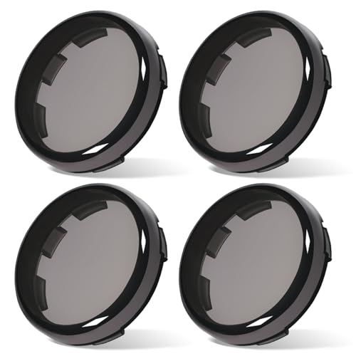 Benlari 2inch Smoke Bullet Turn Signal Light Lens Cover Anti-scratch Lenses Fit for Harley Touring Street Glide Road Glide Road King Electra Glide Softail Dyna Sportster Iron883 1200, 4PCS