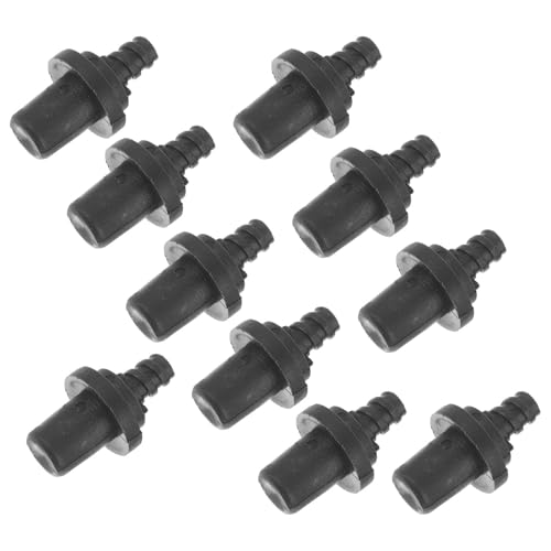 UKCOCO Adaptador de Mango de Cepillo de Inodoro 10 Piezas Conector Roscado de Plástico Negro 16 Mm para Accesorios de Baño y Repuestos de Escobilla de Fregar