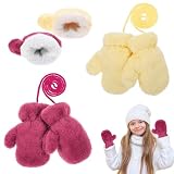 Manoplas Cálidas para Niños, 18*9cm (Amarillo + Rosa)