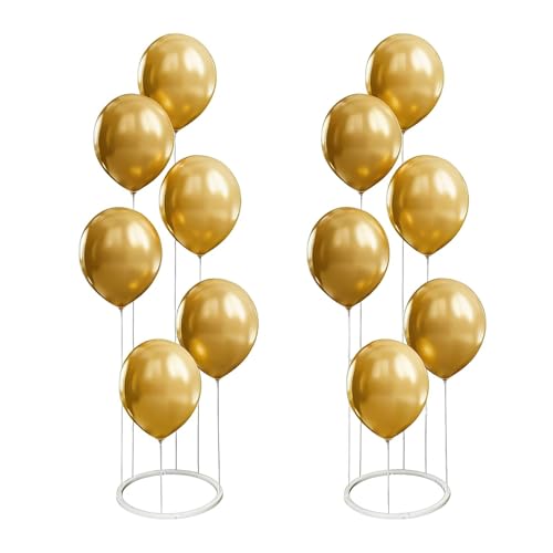 Table Balloon Stand Kit, 2 Pcs Reusable Balloon Sticks With Round Base, Transparent Plastic Balloons Holder Kit Suitable for Wedding Birthday Party Anniversary Christmas Decoration