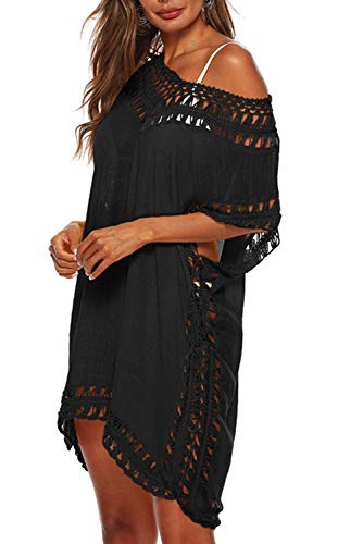 Adisputent Womens Swimsuits Cover Ups Crochet Chiffon Beach Cover Bathing Suit Bikini Wear Coverups Dress2