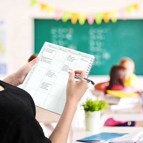 SUNEE 8 Period Teacher Lesson Plan Book - Days Vertically, Undated Teacher Planner 2026-2027 Academic Year, 8.5 x 11 Inch, 104 Pages/52 Sheets (40 Weeks), Waterproof Plastic Cover, Back Pocket, Black - Image 9