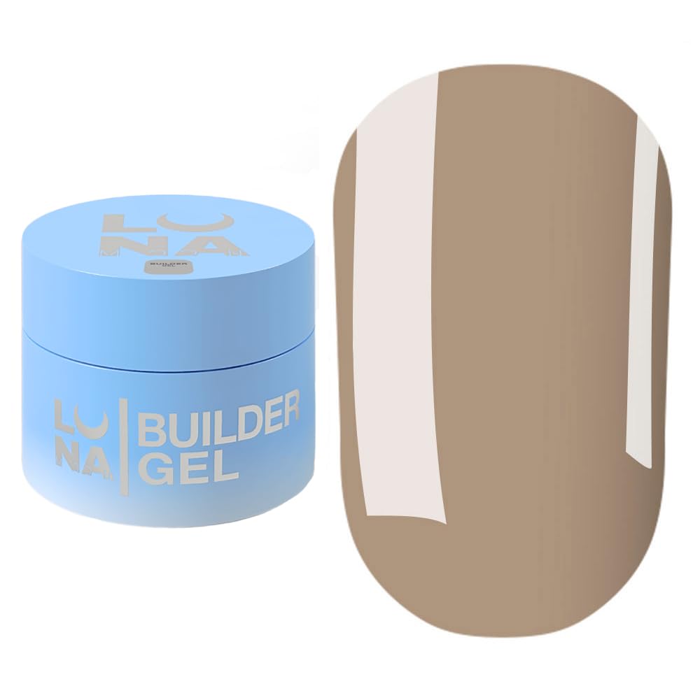 LUNA moon Premium Builder Gel 30ml (1.01 fl oz) – Hard Nail Extension Strengthening, Self Leveling, Nude Pink Cover Shades, UV LED (Gel Premium 02)