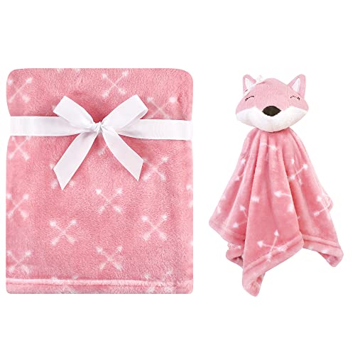 Image of Hudson Baby Unisex Baby Plush Blanket with Security Blanket, Fox, One Size